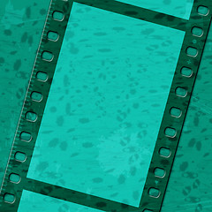 Image showing Green Filmstrip Means Text Space And Background