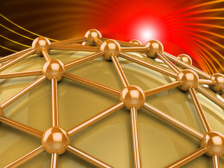 Image showing Computer Network Means Worldly Web And Networking