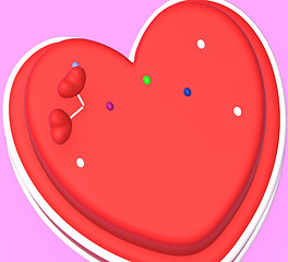 Image showing Cake Heart Indicates Valentines Day And Affection