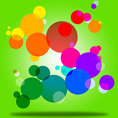 Image showing Color Background Indicates Circles Bubble And Orb