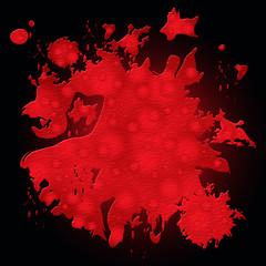 Image showing Splash Red Means Paint Colors And Backdrop