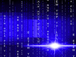 Image showing Glow Matrix Indicates High Tech And Abstract