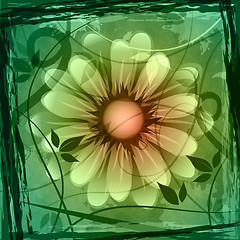 Image showing Floral Copyspace Shows Flower Boundary And Frame