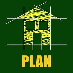 Image showing Plans House Represents Architect Habitation And Residence