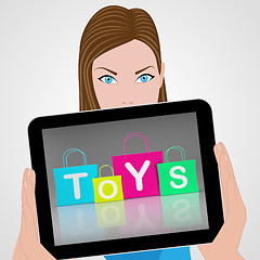 Image showing Toys Bags Displays Retail Shopping and Buying