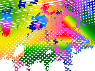Image showing Splash Color Indicates Paint Colors And Painting
