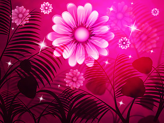 Image showing Copyspace Pink Represents Light Burst And Background