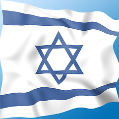 Image showing Flag Israel Indicates Middle East And Destination