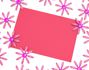 Image showing Gift Card Shows Text Space And Blooming