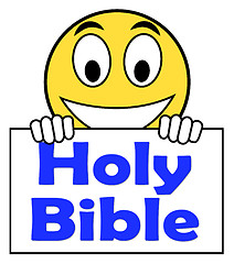 Image showing Holy Bible On Sign Shows Religious Book