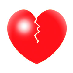 Image showing Broken Heart Shows Valentine\'s Day And Broken-Heart