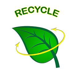 Image showing Recycle Leaf Represents Earth Friendly And Conservation