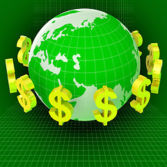 Image showing Forex Dollars Represents Currency Exchange And Cash