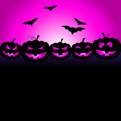 Image showing Bats Halloween Means Trick Or Treat And Celebration