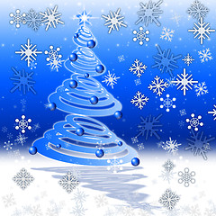 Image showing Xmas Tree Indicates Merry Christmas And Holiday