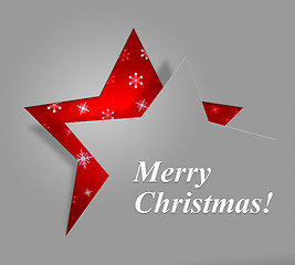 Image showing Star Xmas Represents Merry Christmas And Celebrate