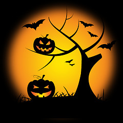 Image showing Pumpkin Halloween Represents Trick Or Treat And Environment