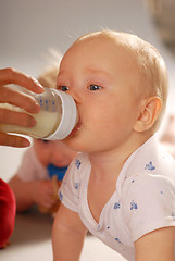 Image showing Baby during the drinking of milk