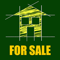 Image showing For Sale Shows Real Estate Agent And Architectural