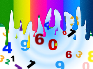 Image showing Color Numbers Means Blank Space And Colorful