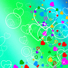 Image showing Background Heart Indicates Valentine\'s Day And Affection