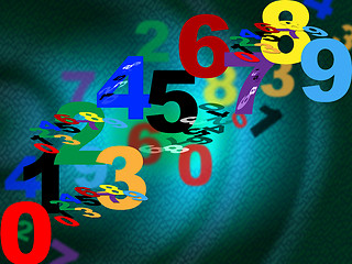 Image showing Counting Maths Means Background Design And Numbers