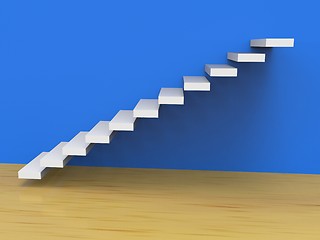 Image showing Stairs Growth Represents Win Victors And Triumph