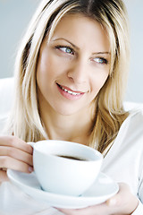 Image showing enjoying coffee