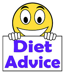 Image showing Diet Advice On Sign Shows Weightloss Knowledge