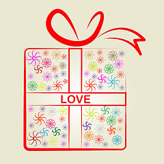 Image showing Love Gifts Means Wrapped Present And Surprises