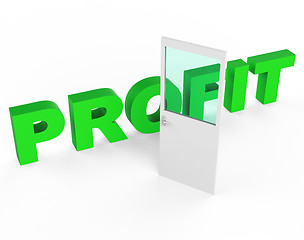 Image showing Profit Door Represents Profits Income And Success