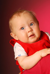 Image showing A very thoughtful little girl