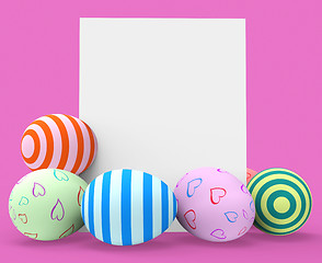 Image showing Easter Eggs Represents Blank Space And Copy-Space