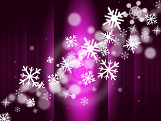 Image showing Snowflake Stage Represents Ice Crystal And Celebrate