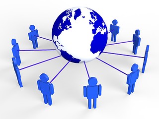 Image showing Global Computer Means Lan Network And Communicate