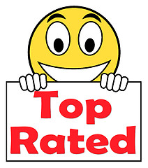 Image showing Top Rated On Sign Shows Best Ranked Special Product