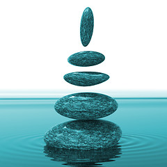 Image showing Spa Stones Means Balance Tranquility And Calmness