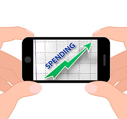 Image showing Spending Graph Displays Rise In Outgoings And Costs