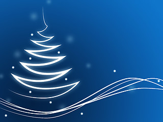 Image showing Xmas Tree Represents Merry Christmas And Copy