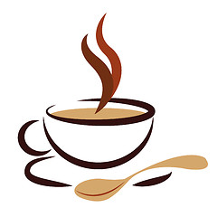 Image showing Beverage Hot Represents Best Coffee And Cafe