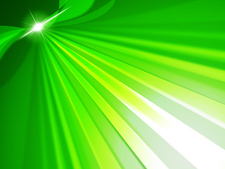 Image showing Green Rays Means Light Burst And Glow