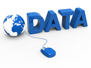 Image showing Global Internet Represents World Wide Web And Data