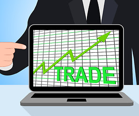 Image showing Trade Chart Graph Displays Increasing Trade Or Trading