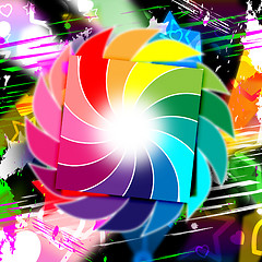 Image showing Background Spiral Indicates Whirl Spectrum And Colour