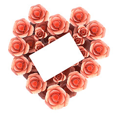 Image showing Gift Card Shows Heart Shape And Flora