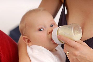 Image showing Baby during the drinking of milk