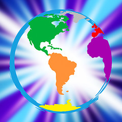 Image showing Global Globe Represents Vibrant Planet And Globalisation