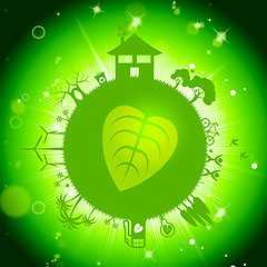 Image showing Planets Eco Represents Go Green And Cosmos