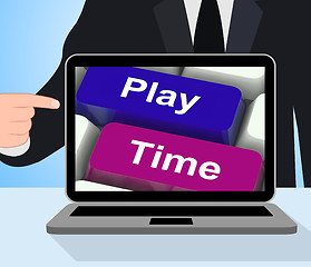 Image showing Play Time Computer Show Playing And Entertainment For Children