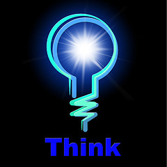 Image showing Light Bulb Means Think About It And Thinking